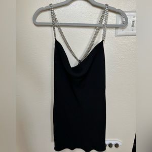 Zara Cowl Neck Sparkle Open back dress